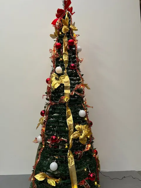 Pop-up kerstboom 180cm – Rood en wit