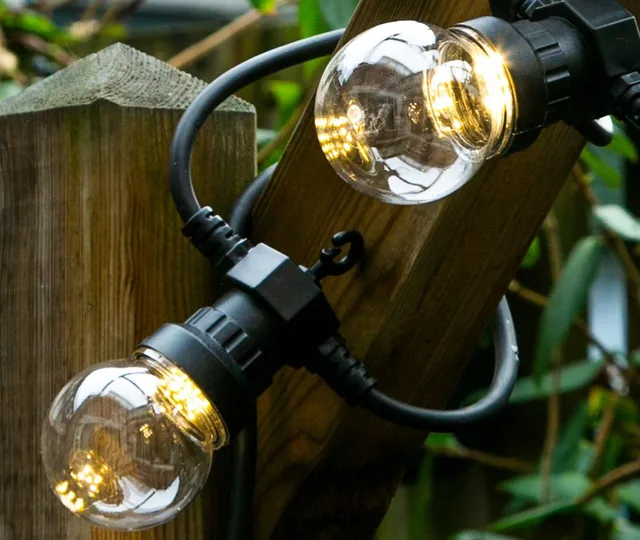 Feestverlichting 5 meter warm wit (transparant)
