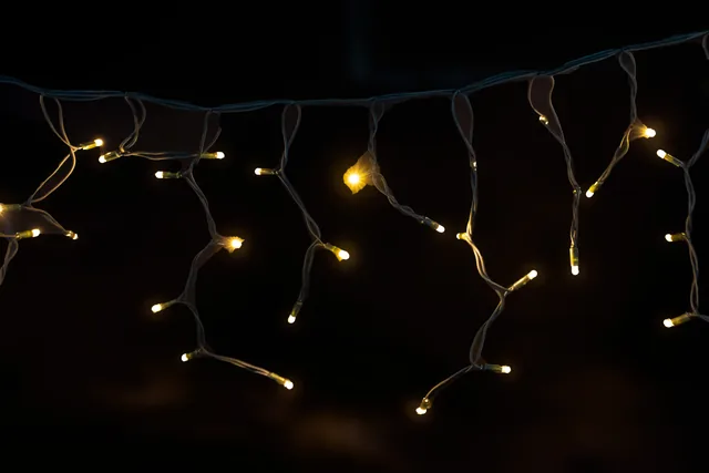 Microled ijspegelverlichting 3 meter / 50 cm warm wit, wit draad