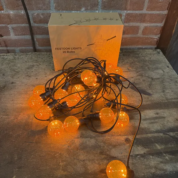 Festoon lights 10 meter, 20 lampen